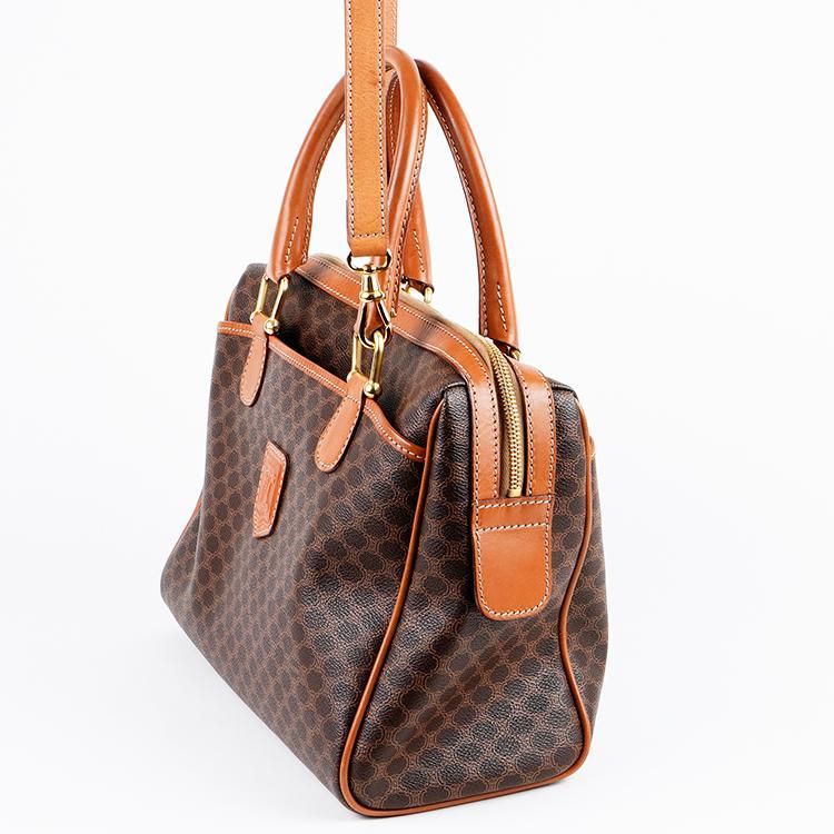 セリーヌ CELINE マカダム柄2WAYバッグ ブラック PVC レディース