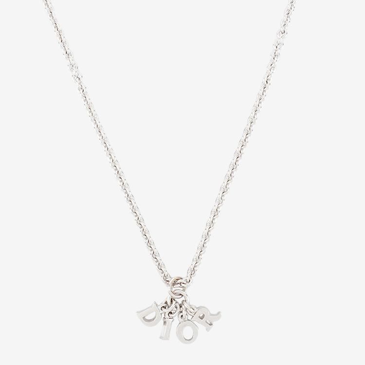 ロゴチャームネックレス シルバー ヴィンテージ|ディオール Dior