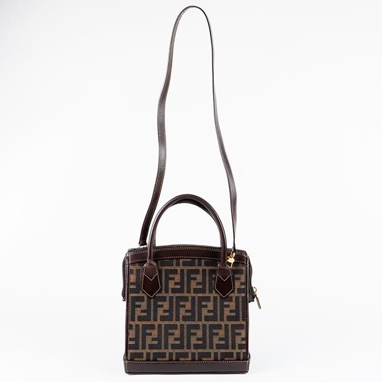 ズッカ柄2WAYバッグ ブラウン ヴィンテージ|フェンディ FENDI