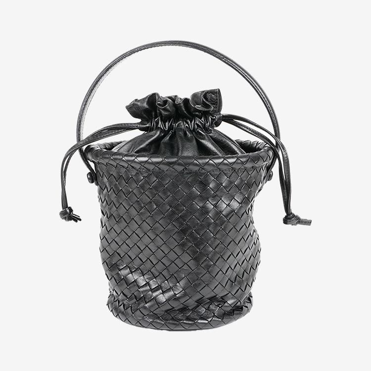 BOTTEGA VENETA★イントレチャート バケットバッグ イントレチャートバケットバッグ ブラック ヴィンテージ