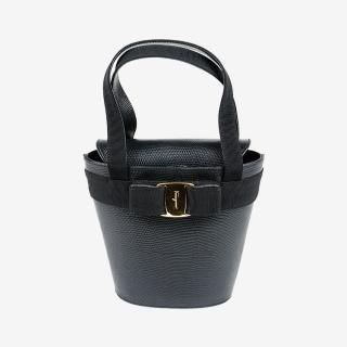 ヴァラリボンバケツ型ハンドバッグ BA216161 ブラック ヴィンテージ|フェラガモ Ferragamoの商品画像