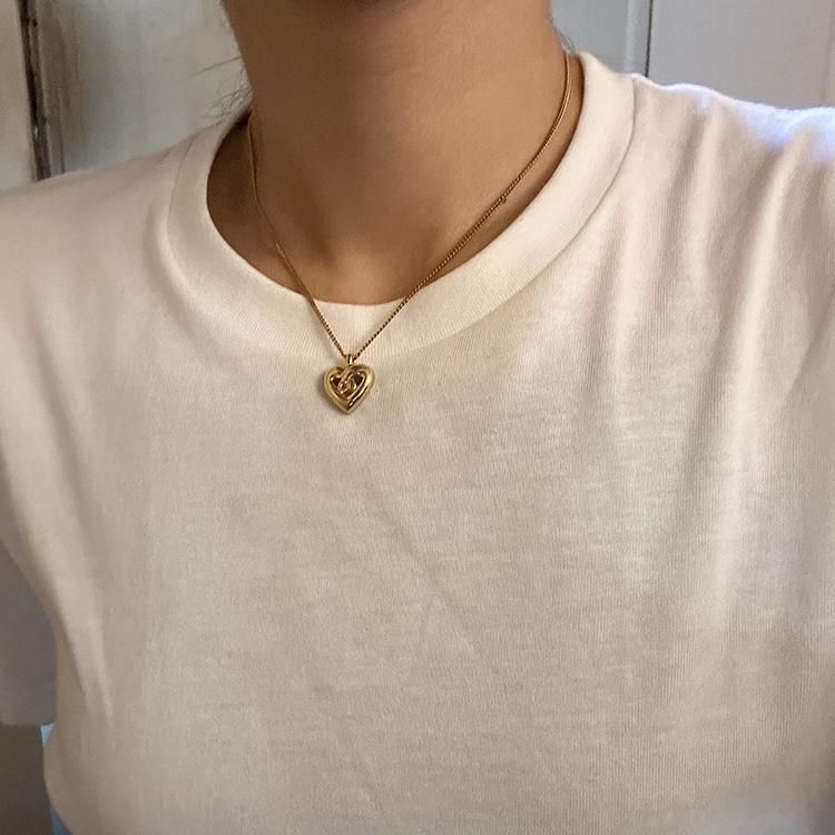 CDロゴハートネックレス ゴールド ヴィンテージ|ディオール Dior 