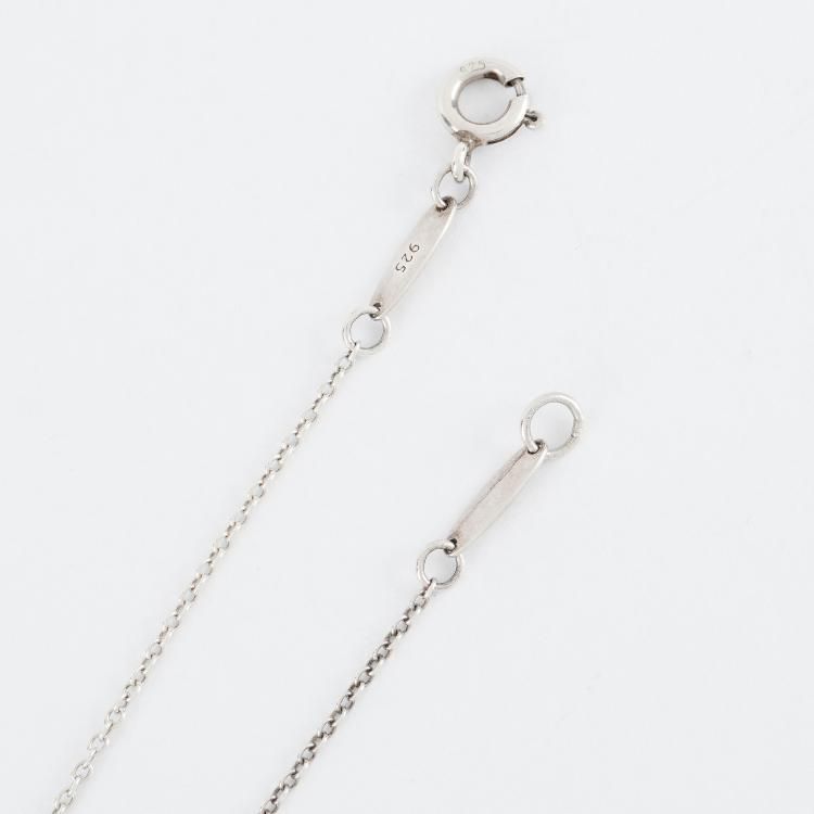 ミニオープンハートネックレス シルバー ヴィンテージ