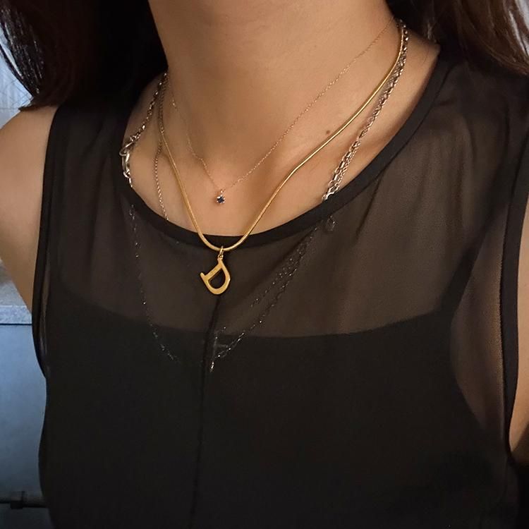 ディオール ゴールドプレート Dロゴ キーモチーフ ネックレス Dロゴネックレス ゴールド ヴィンテージ|ディオール Dior