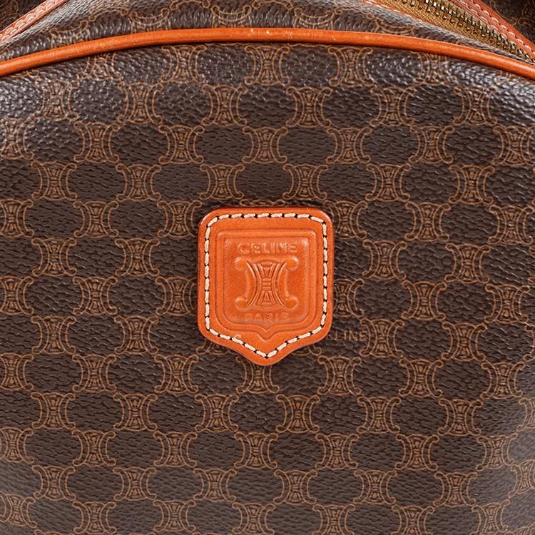 マカダム柄ハーフムーンハンドバッグ MC97/2 ブラウン ヴィンテージ