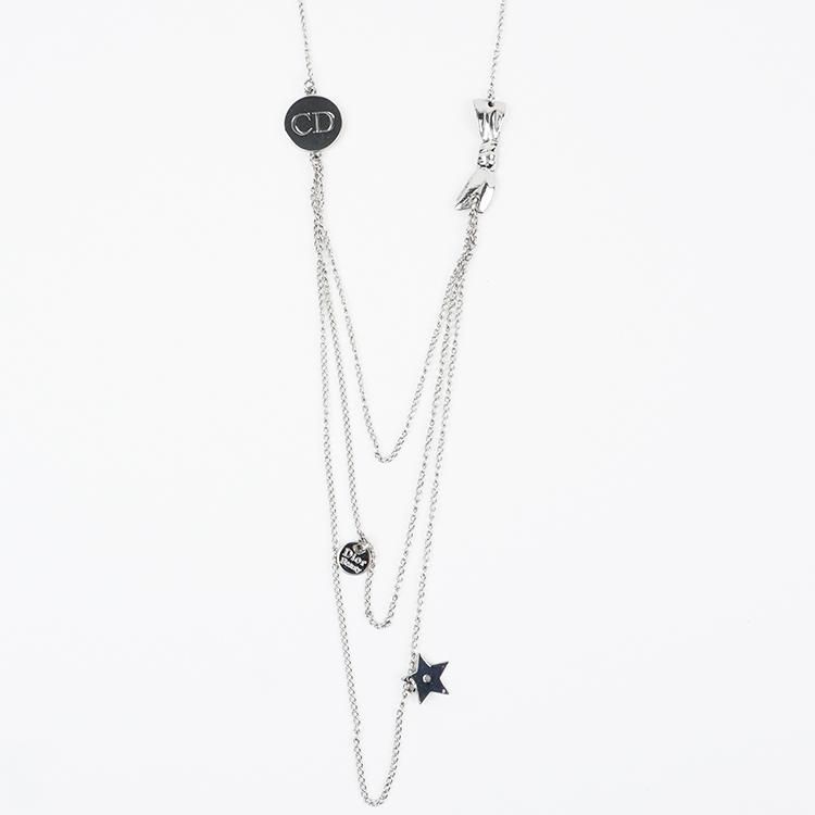3連チャームネックレス シルバー ヴィンテージ|ディオール Dior 3連チャームネックレス シルバー ヴィンテージ|ディオール Dior