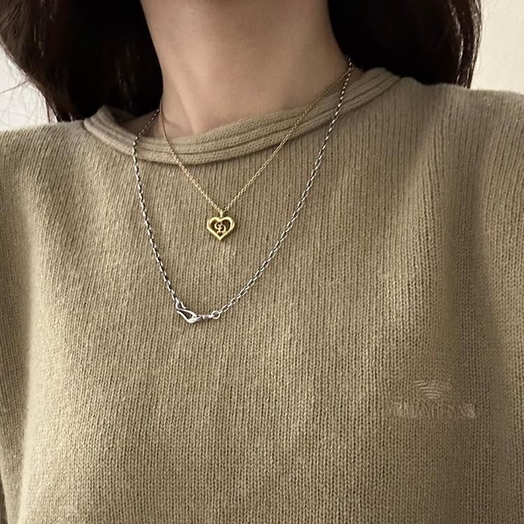 CDロゴハートネックレス ゴールド ヴィンテージ|ディオール Dior