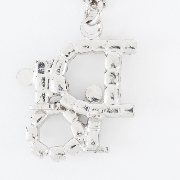 ロゴラインストーンネックレス シルバー ヴィンテージ|ディオール Dior ロゴラインストーンネックレス シルバー ヴィンテージ|ディオール Dior