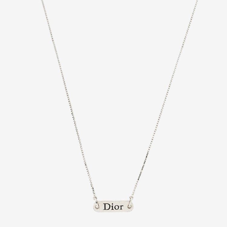 ロゴプレートネックレス シルバー ヴィンテージ|ディオール Dior ロゴプレートネックレス シルバー ヴィンテージ|ディオール Dior