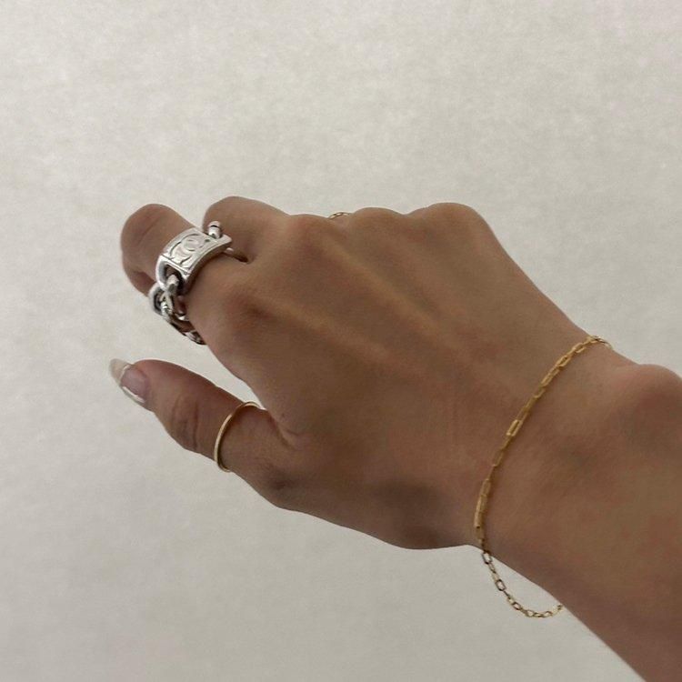 ココマークチェーンリング 04A シルバー ヴィンテージ|シャネル ココマークチェーンリング 04A シルバー ヴィンテージ|シャネル