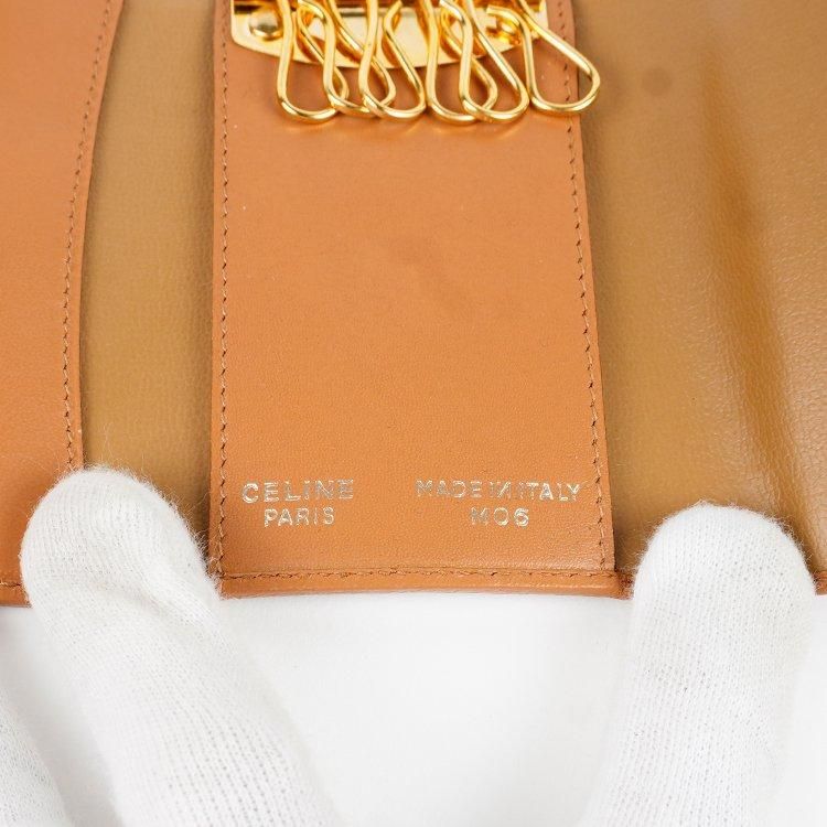 【新品同様】CELINE セリーヌ　キーホルダー ヴィンテージ マカダム柄 マカダム柄キーケース M06 ブラウン ヴィンテージ|セリーヌ