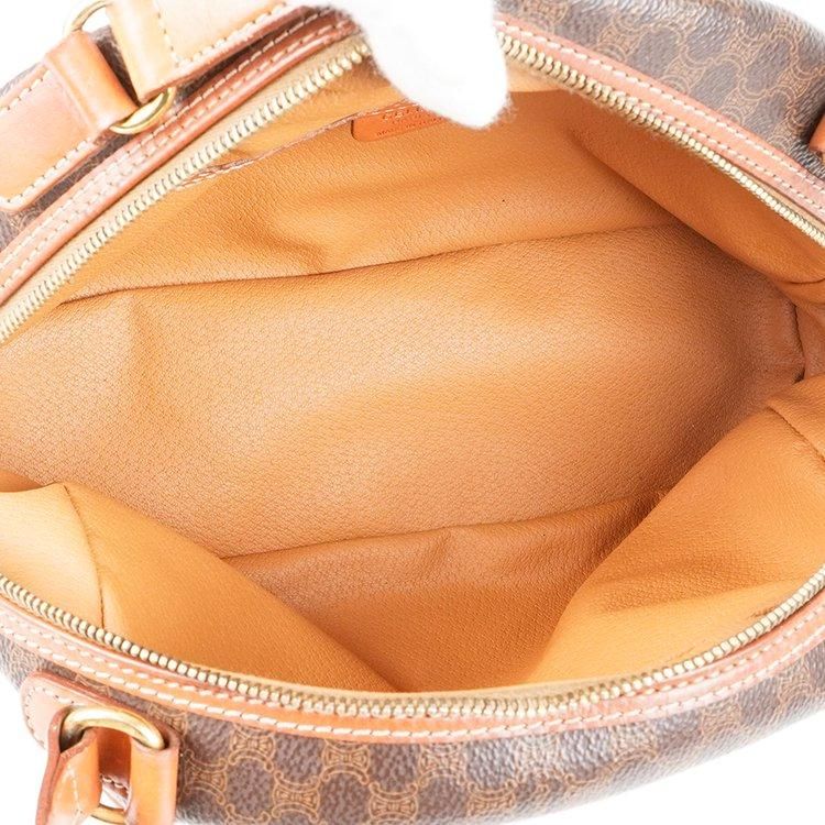 CELINE セリーヌ ヴィンテージ マカダム ハーフムーン ハンドバッグ マカダム柄ハーフムーンハンドバッグ M95 ブラウン ヴィンテージ