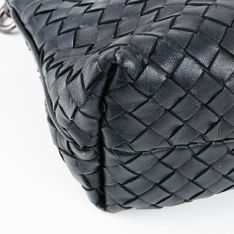 高級✨ボッテガヴェネタ イントレチャート ワンショルダー レザー ブラック Bottega Veneta ボッテガヴェネタ イントレチャート ワン