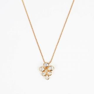 【美品】Dior ディオール フラワービジューネックレス Dior ディオール フラワーモチーフ ダイヤモンド ネックレス K18
