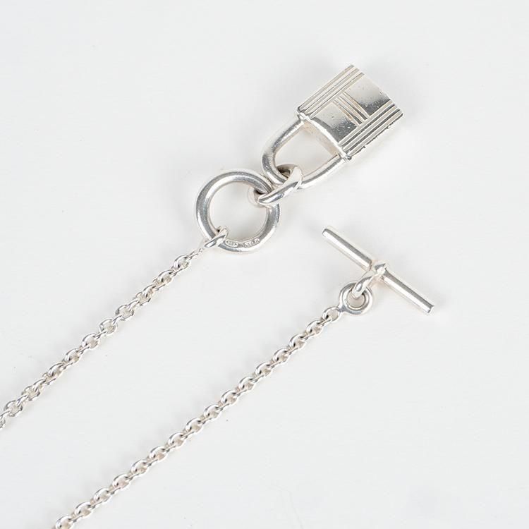 【美品】HERMES アミュレットケリーカデナネックレ シルバー HERMES エルメス アミュレットケリーカデナネックレス シルバー