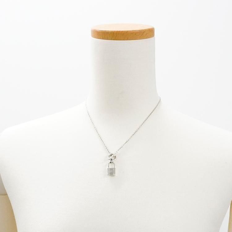 【美品】HERMES アミュレットケリーカデナネックレ シルバー HERMES エルメス アミュレットケリーカデナネックレス シルバー