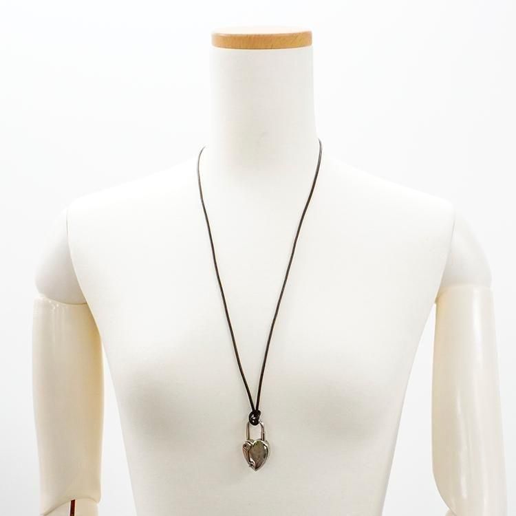 HERMES エルメス カデナファンタジーハートネックレス シルバー