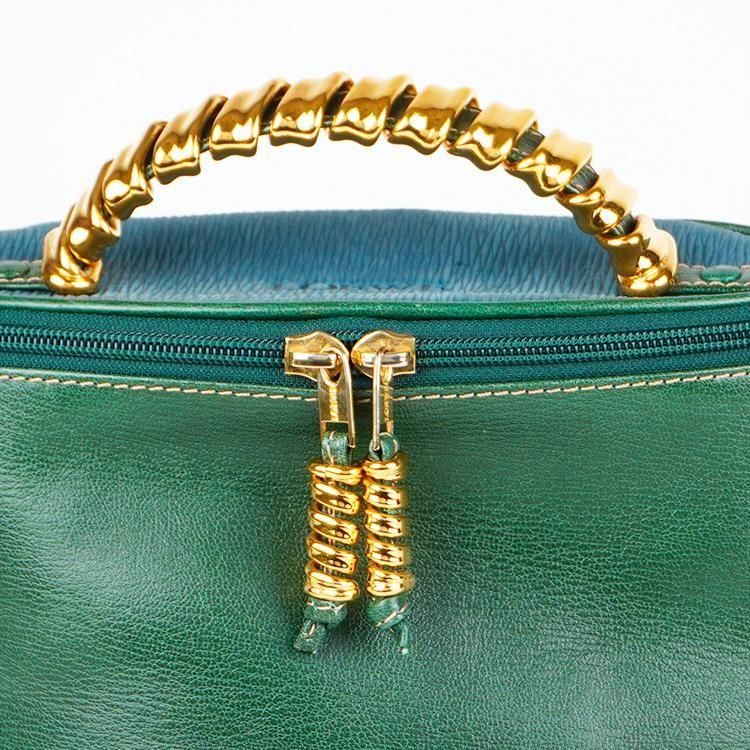 【美品】LOEWE ベラスケスバニティバッグ グリーン×ブルー LOEWE ロエべ ベラスケスバニティバッグ グリーン×ブルー