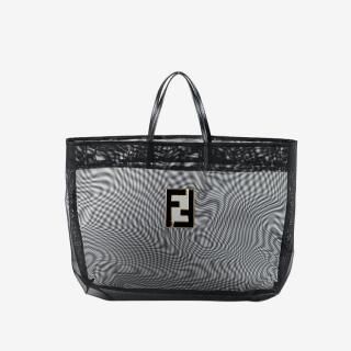  FENDI フェンディロゴメッシュトートバッグ ブラック ヴィンテージの商品画像