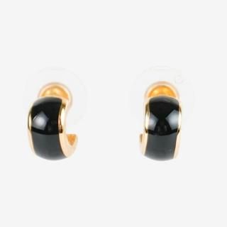 Dior ディオールバイカラーフープピアス ゴールド×ブラック ヴィンテージの商品画像