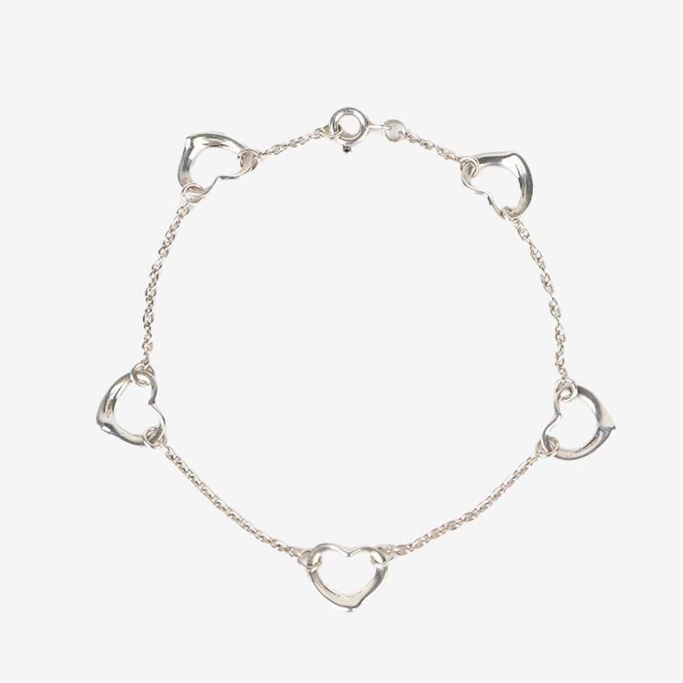 TIFFANY ティファニー オープンハートブレスレット シルバー 