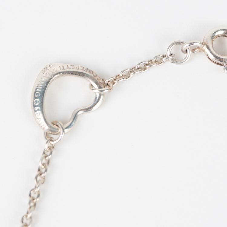 TIFFANY ティファニー オープンハートブレスレット シルバー 