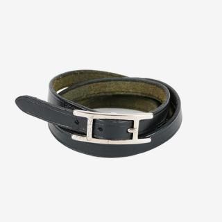 エルメス HERMES アピ3 ロング ブレスレット ブラック×シルバー ヴィンテージの商品画像