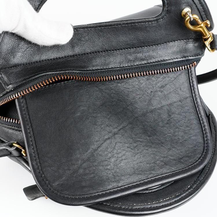 COACH コーチ ハーフムーン2WAYショルダーバッグ ブラック