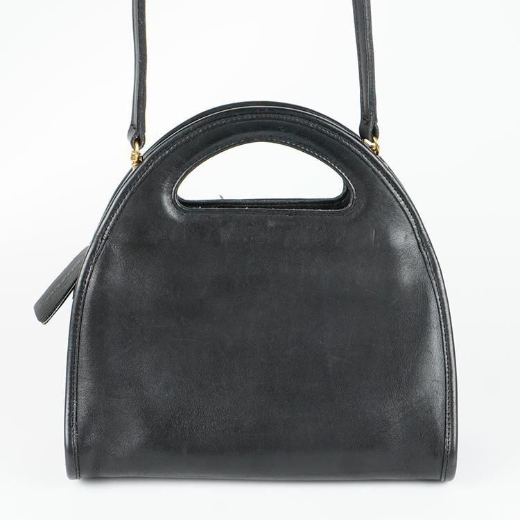 vintage coach old ハーフムーン アクセサリーポーチ 黒 vintage coach old ハーフムーン アクセサリーポーチ 黒