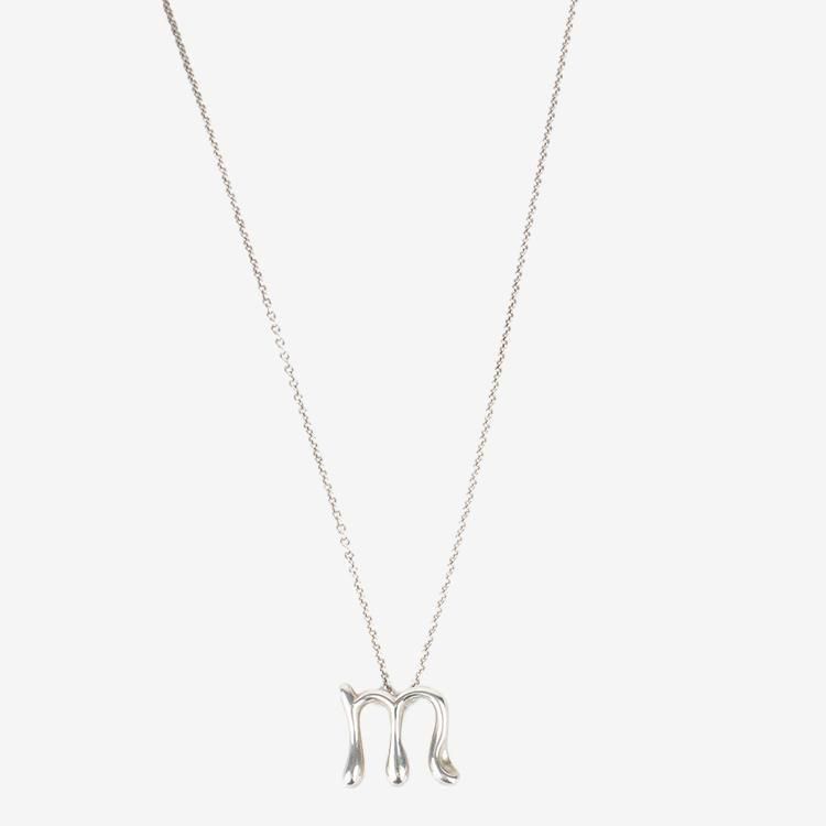 TIFFANY ティファニー アルファベットレターMネックレス
