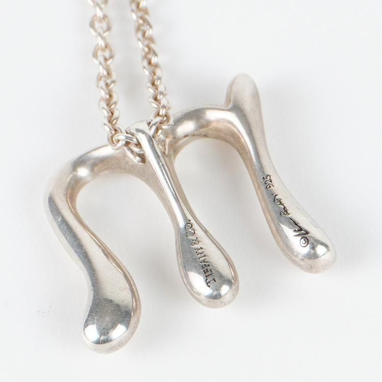 TIFFANY ティファニー アルファベットレターMネックレス