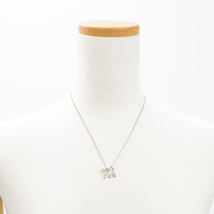 TIFFANY ティファニー アルファベットレターMネックレス シルバー