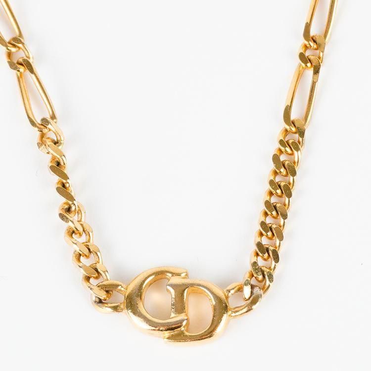 Dior ディオール CDロゴミックスチェーンネックレス ゴールド
