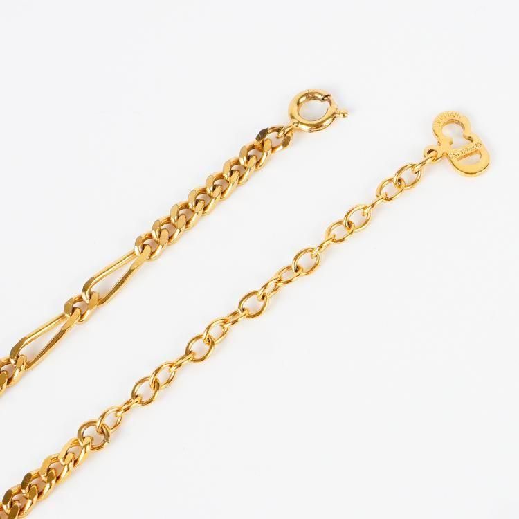 Dior ディオール CDロゴミックスチェーンネックレス ゴールド