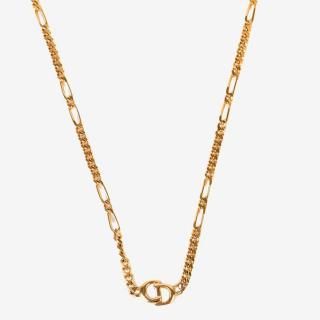 Dior ディオール CDロゴミックスチェーンネックレス ゴールド ヴィンテージの商品画像
