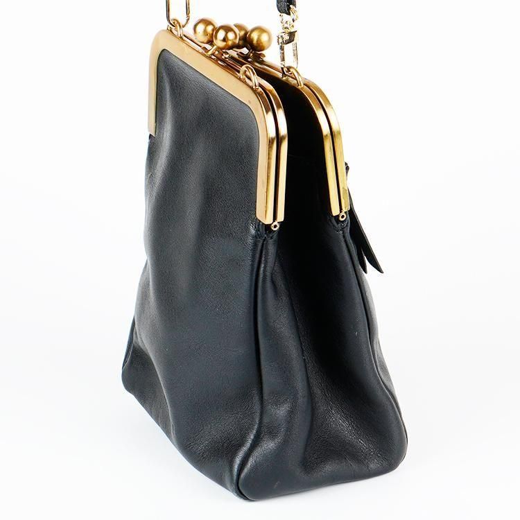 MIU MIU ミュウミュウ アーカイブクラスプハンドバッグ ブラック