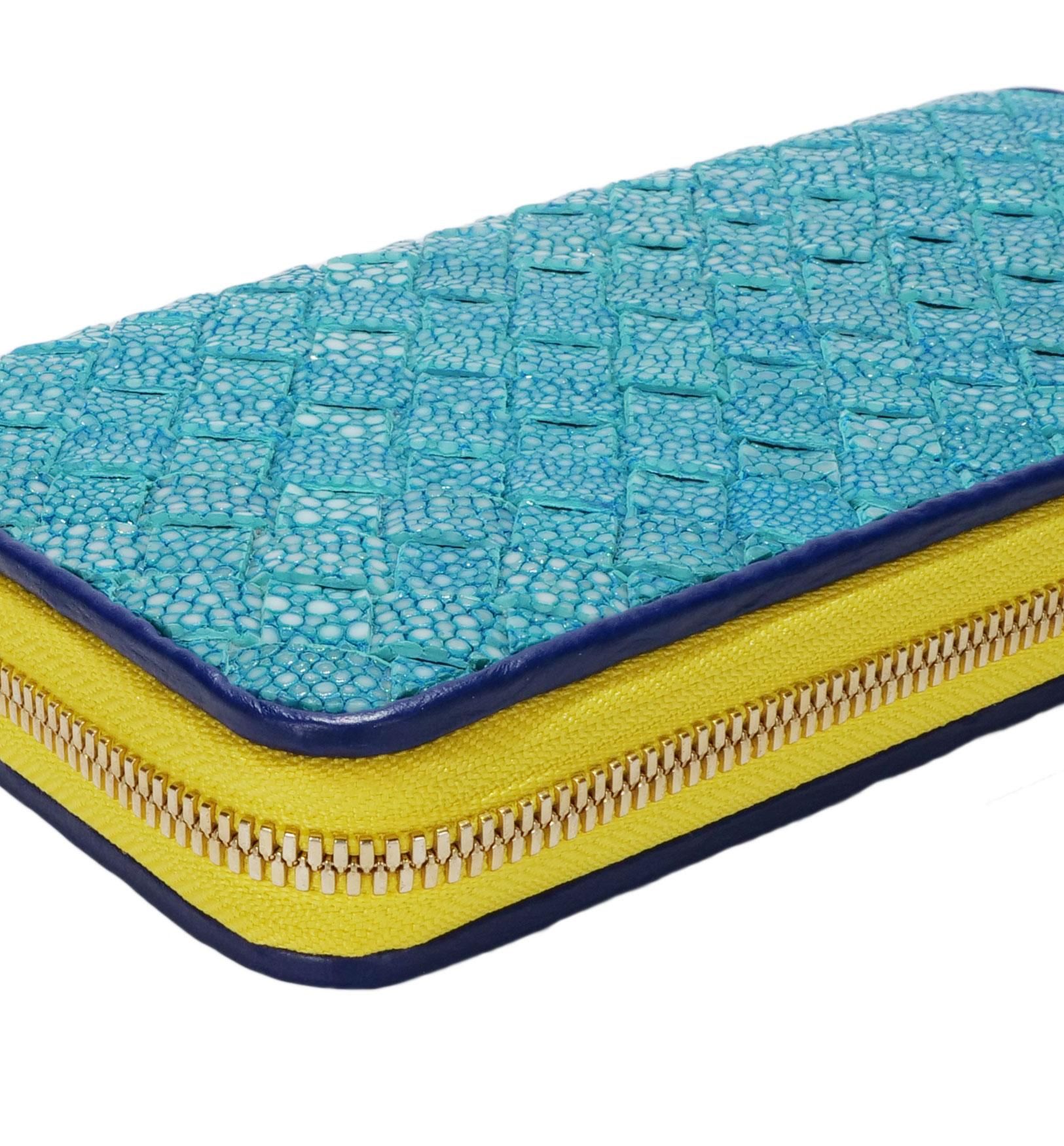 SERGE AMORUSO ガルーシャ 長財布 ターコイズブルー Hermes SERGE