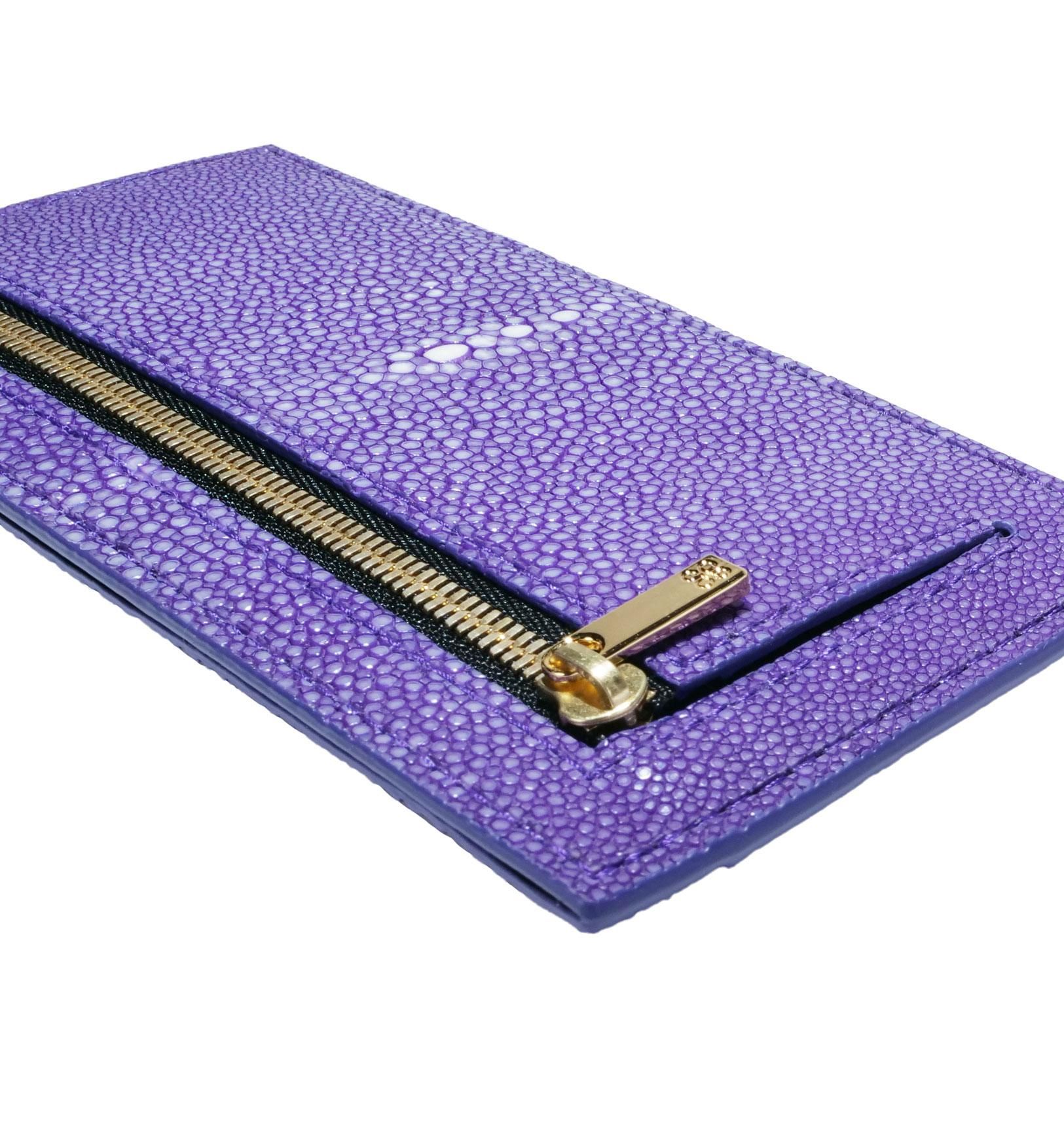 【新品同様】BAHARI ガルーシャ ケース ポリッシュ ライトパープル ガルーシャ コインケース ポリッシュ ライトパープル