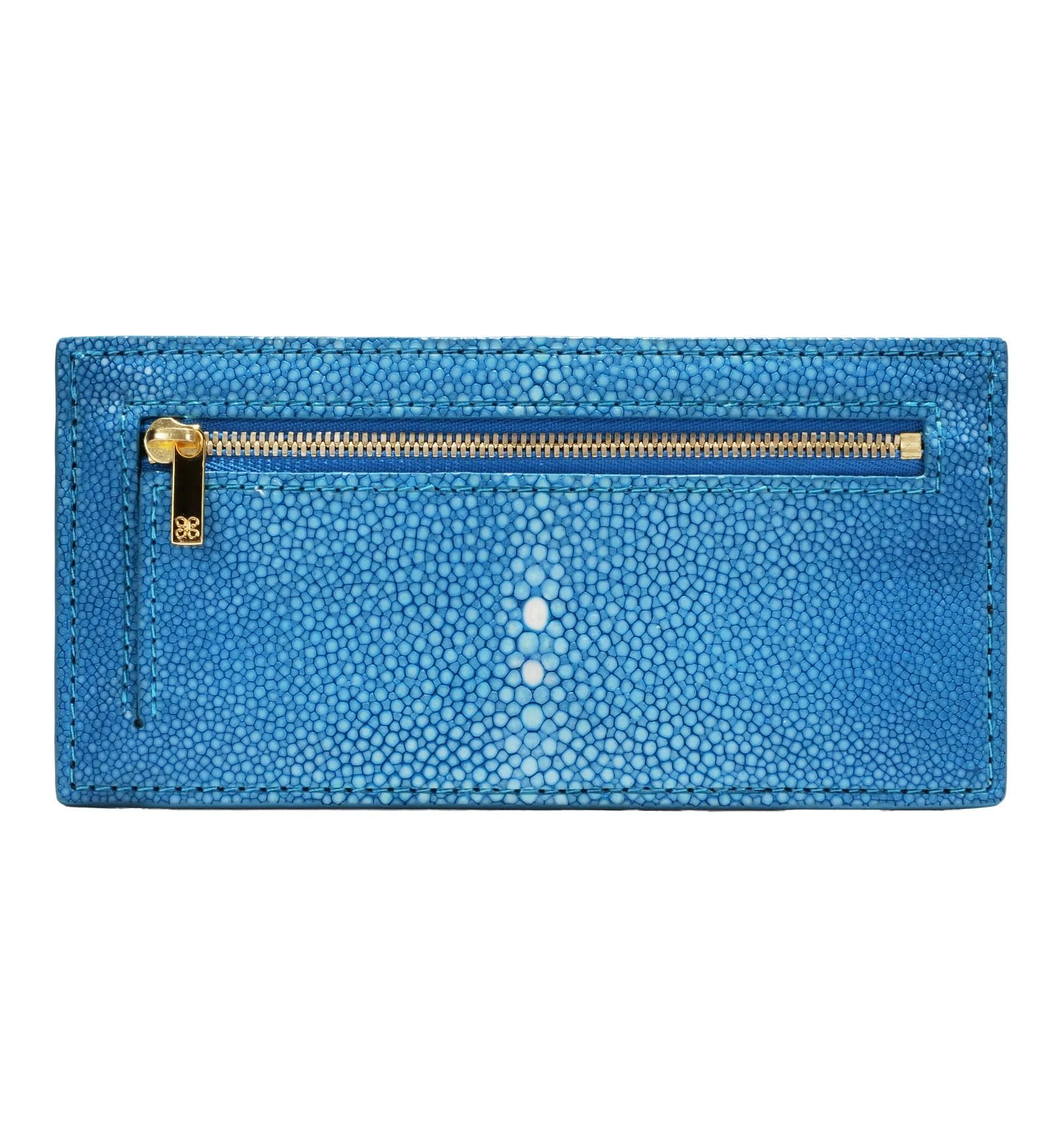 BAHARI 三つ折り財布 青 BAHARI 三つ折り財布 青