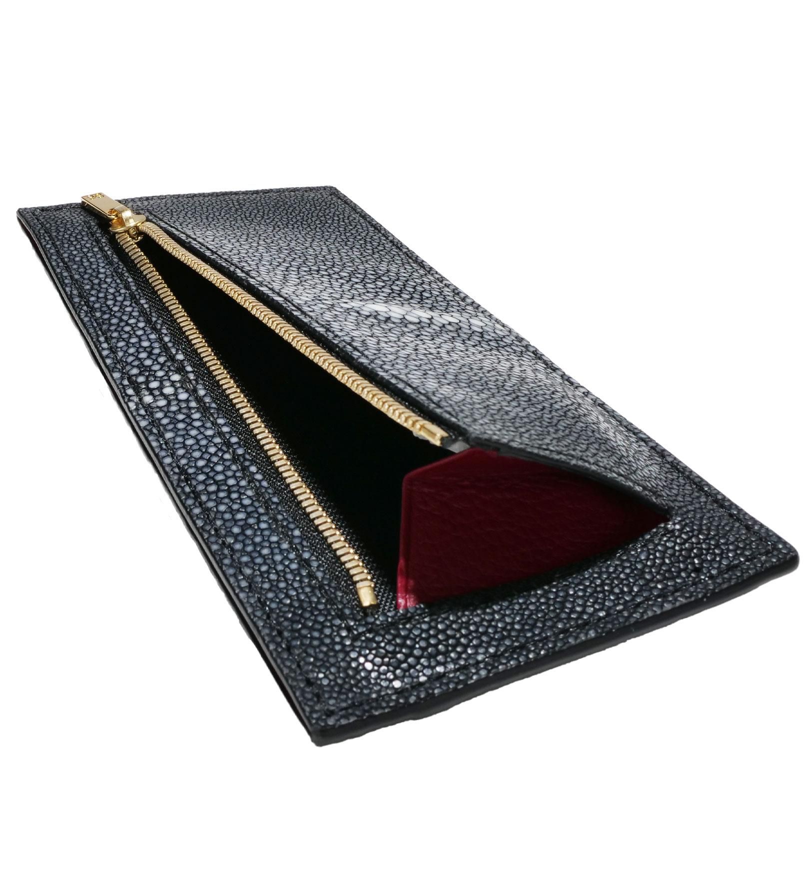 ガルーシャ 薄型長財布 ポリッシュ ブラック - BAHARI - ガルーシャ 薄型長財布 ポリッシュ ブラック - BAHARI -