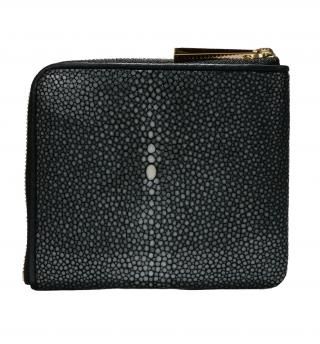 BAHARI ガルーシャショート財布 ブラック(中ワインレッド) ケース付 BAHARI ガルーシャショート財布 ブラック(中ワインレッド) コインケース付