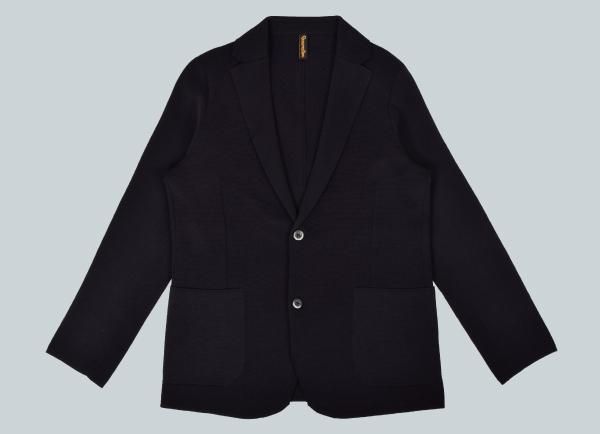 メンズ ニットテーラードジャケット ブラック | Resurrection