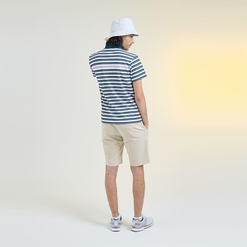 レザレクション　ショートパンツ メンズ チェーンエンブロイダリーロゴショートパンツ ベージュ