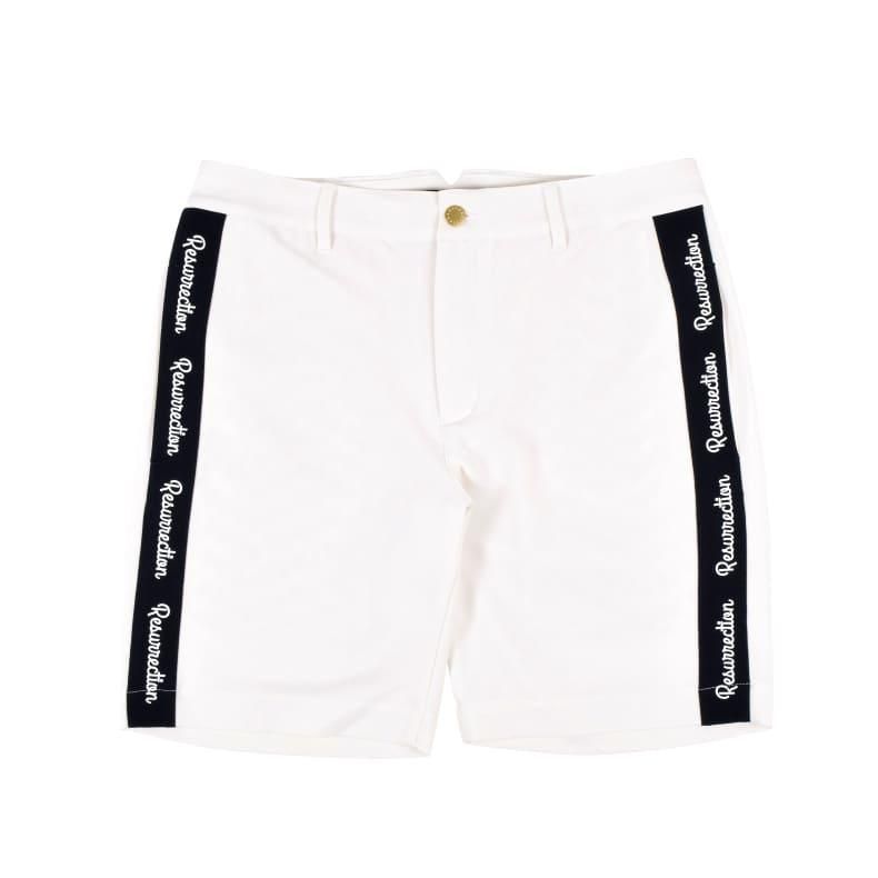 メンズ サイドチェンジロゴショートパンツ ホワイト | Resurrection レザレクション オフィシャルサイト