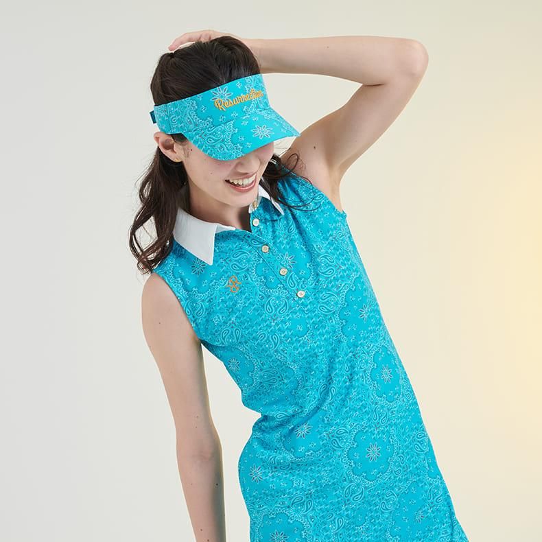 GMバンダナパターンサンバイザー ターコイズ | Resurrection