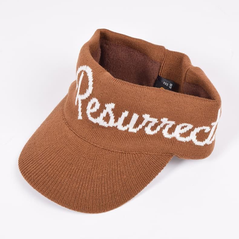 【新品未使用】レザレクション　サンバイザー ニットサンバイザー ブラウン | Resurrection レザレクション