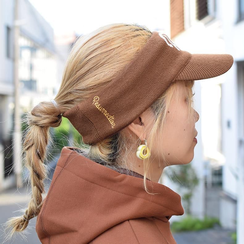 ニットサンバイザー ブラウン | Resurrection レザレクション