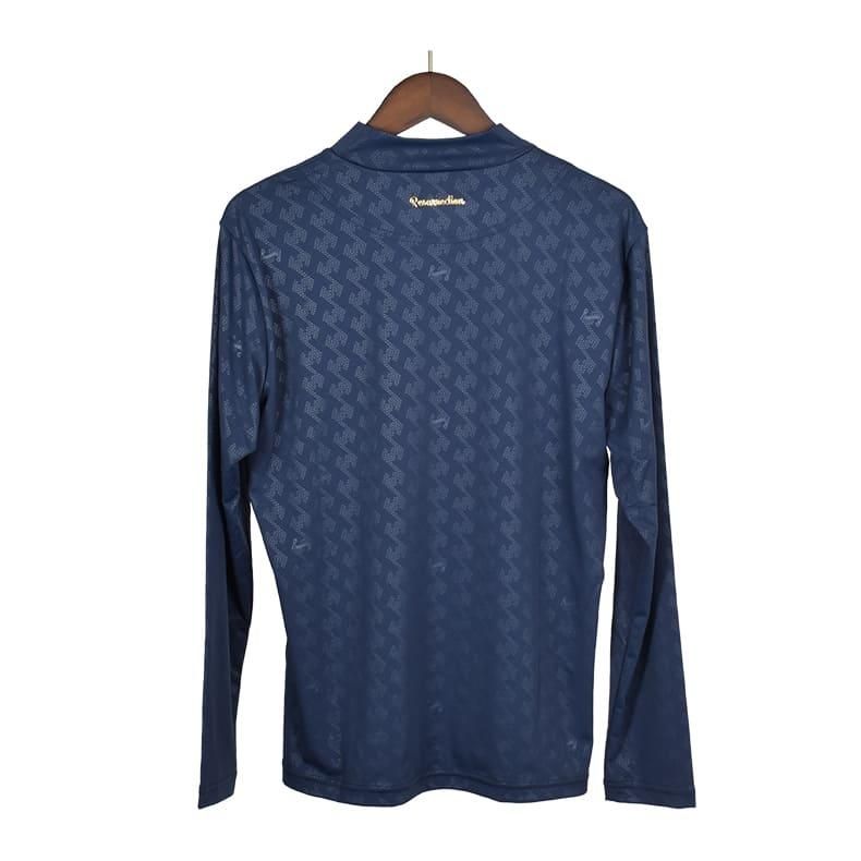 上等な ウィメンズ GMエンボスモックネックL/S / ネイビー レディースウェア