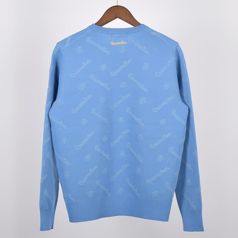 レザレクション　メンズニット メンズ GMジャガードライトニット ネイビー | Resurrection