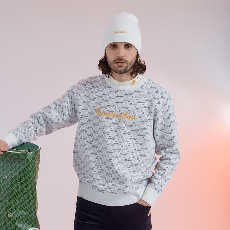 GMクルーネックニットプルオーバー オフホワイト | Resurrection